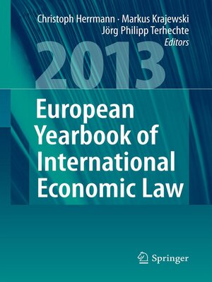 cover image of European Yearbook of International Economic Law 2013